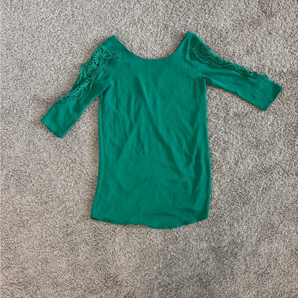 Sage Lace Accent Women's Dress